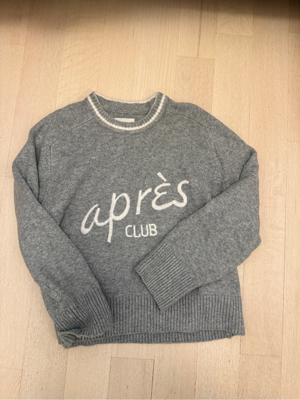 Abercrombie & Fitch Gray Crewneck Sweater with White Logo